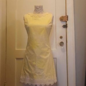 Vintage white and yellow flower dress